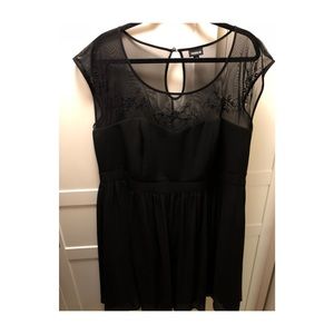 COPY - Torrid Black Mesh Sweetheart Evening Dress